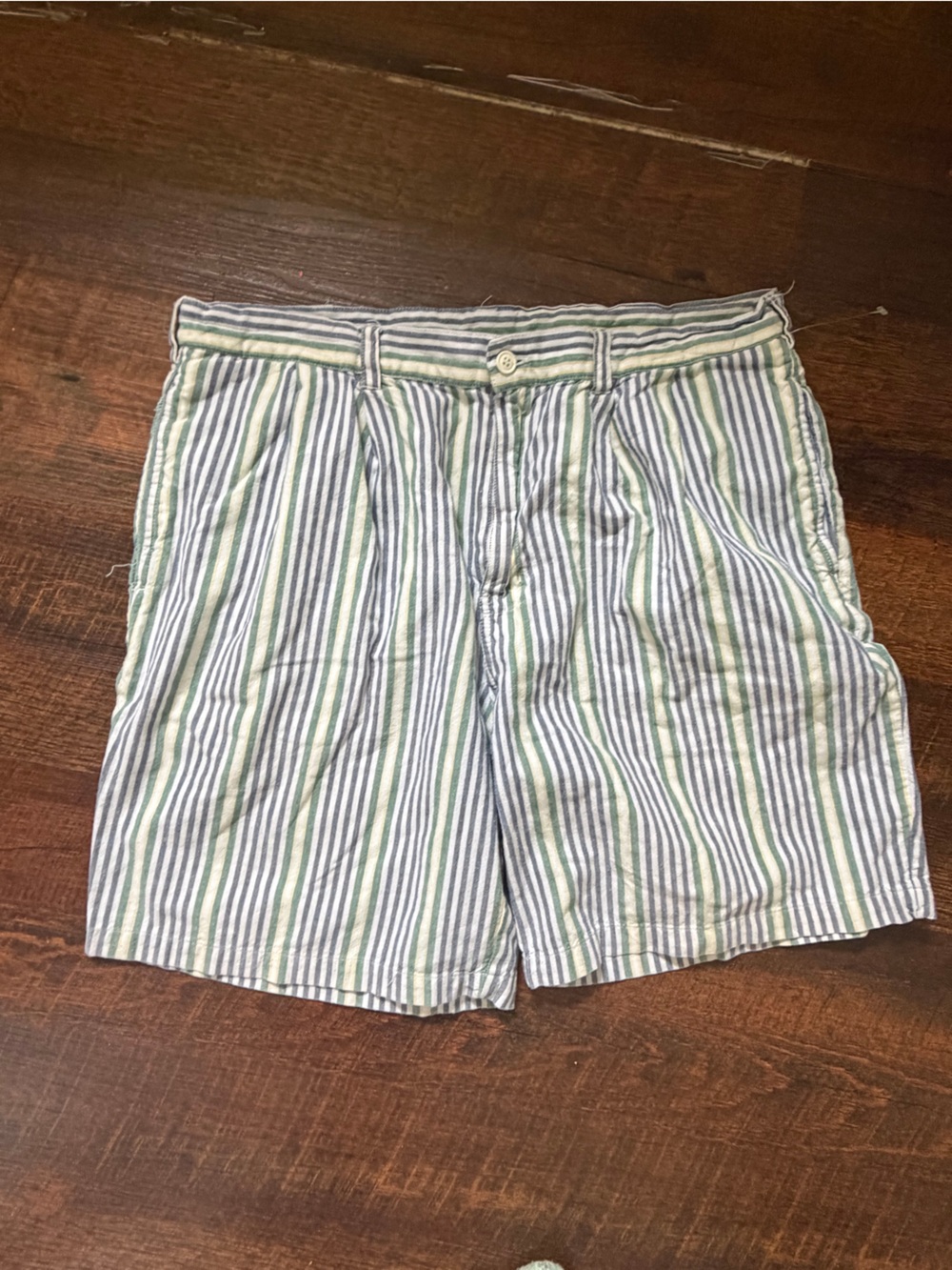 Vintage Duck Head Men’s Preppy Chino Seersucker Striped Cotton Shorts 36